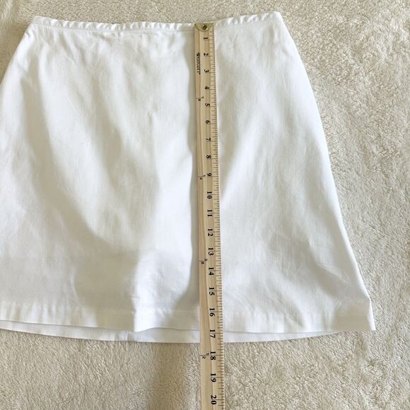 Larry Levine Skort Skirt Size 12 White Cotton Spandex Stretch - Picture 6 of 9